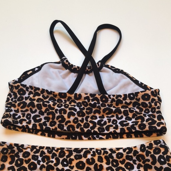 ART CLASS 2 Piece Bikini Swimsuit Cheetah Animal Print Fringe Little Girl’s XS - Picture 7 of 10